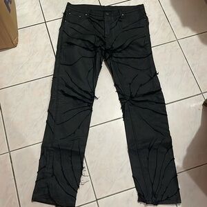 Black Layered Leader Denim Baggy